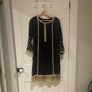 Elegant Black and Gold Punjabi